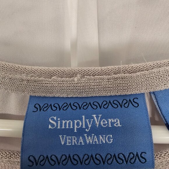 Simply Vera Vera Wang Tee Gray Sheer Mesh Whimsigoth Fairy Twee M - Picture 7 of 11